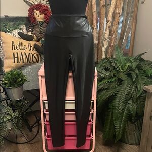 SPANX Black Faux Leather Leggings